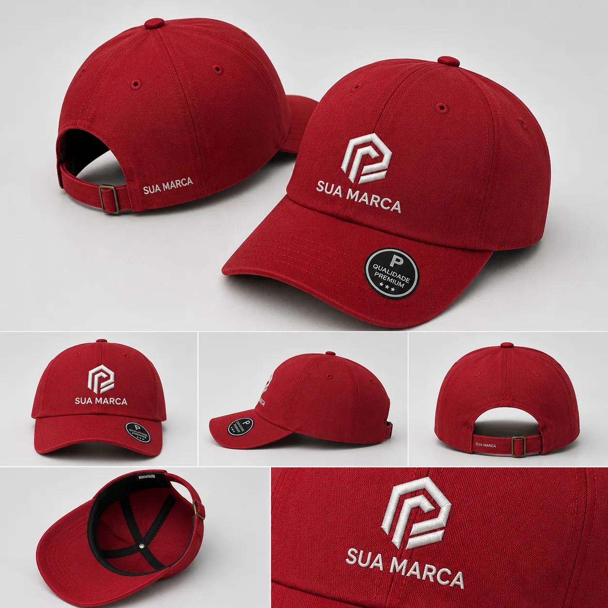 Boné Dad hat com bordado de demonstração Sua Marca